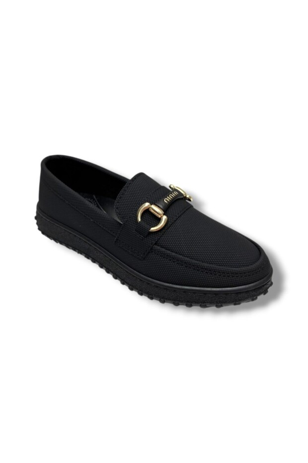 A1091-26 Printed Leather Buckle Anatomical Sole Women's Ballerinas