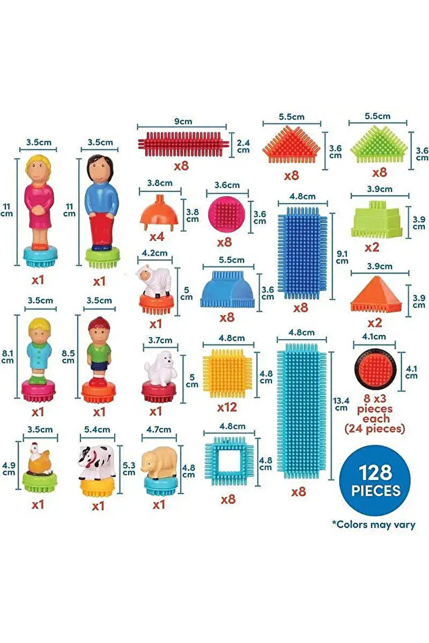 Bristle Blocks Yapı Oyuncakları - 113 Parça 3072Z - 3