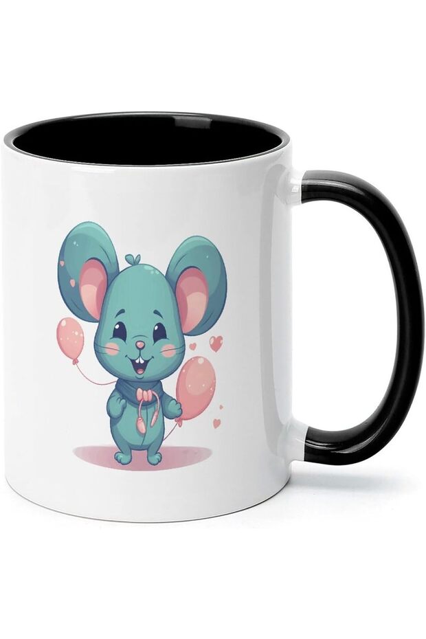 Rat Holding A Balloon 11oz Ceramic Color Coffee Mug