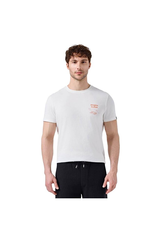 6Sm5065-Of Crew Neck Men's T-Shirt - Off-White