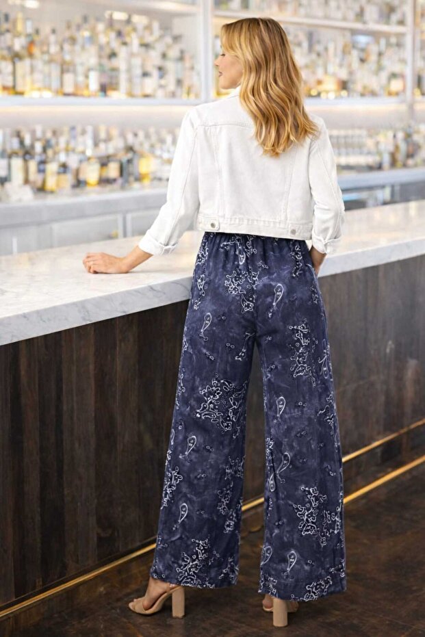 Patterned Casual Viscose Trend Pants - 3