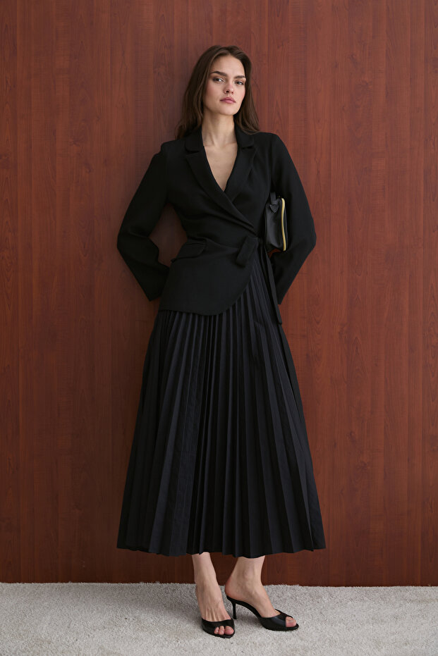 Pleated Jacket Dress 32-2687