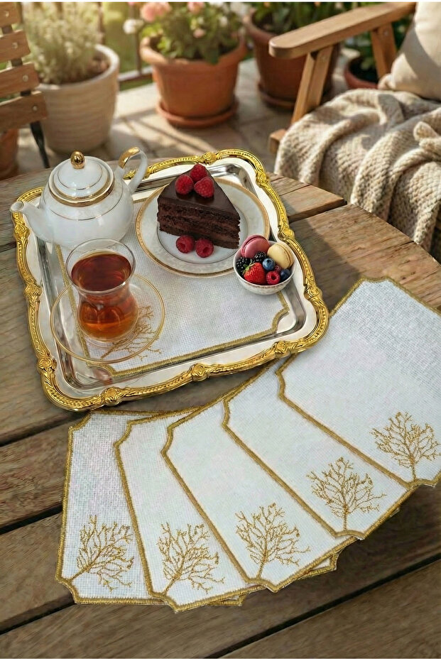 Lola 6-Piece Presentation Napkins, Cocktail Napkins, Coffee Side Presentation Napkins, Presentation Napkins, Coasters