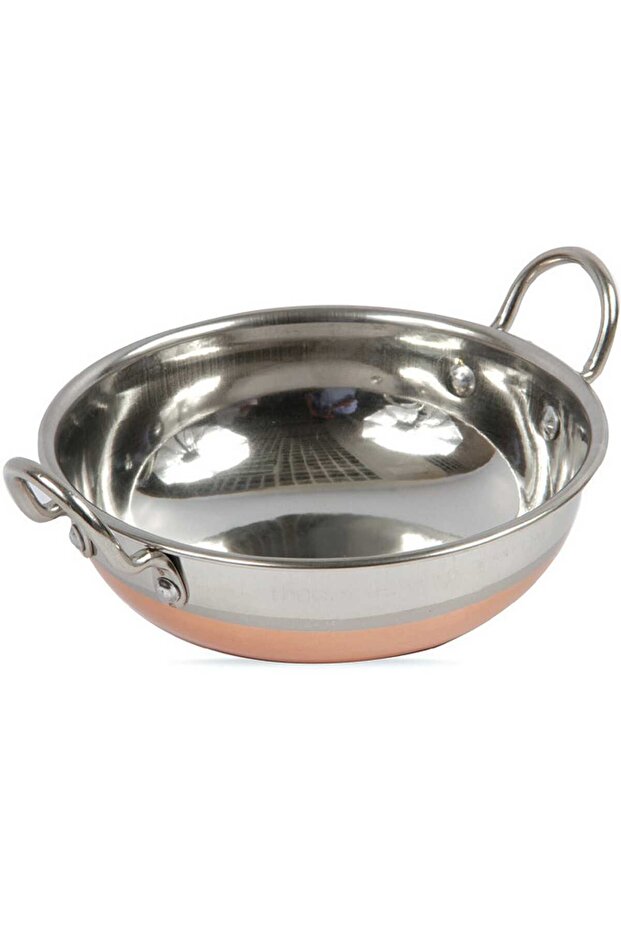 Stainless Steel Kadai With Copper Bottom, 9 inches