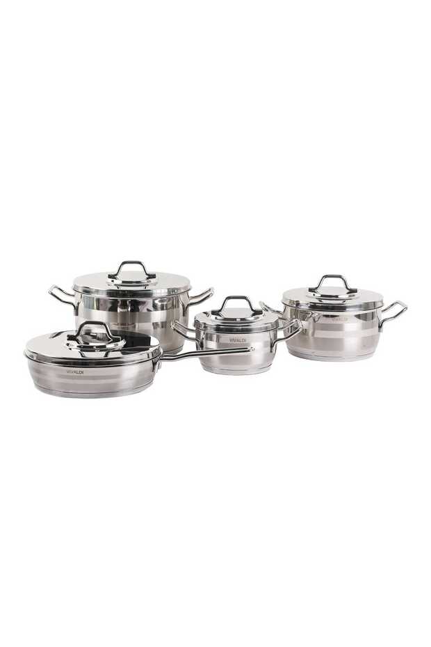 Stainless Steel Jumbo Cookware Set, 8 pcs
