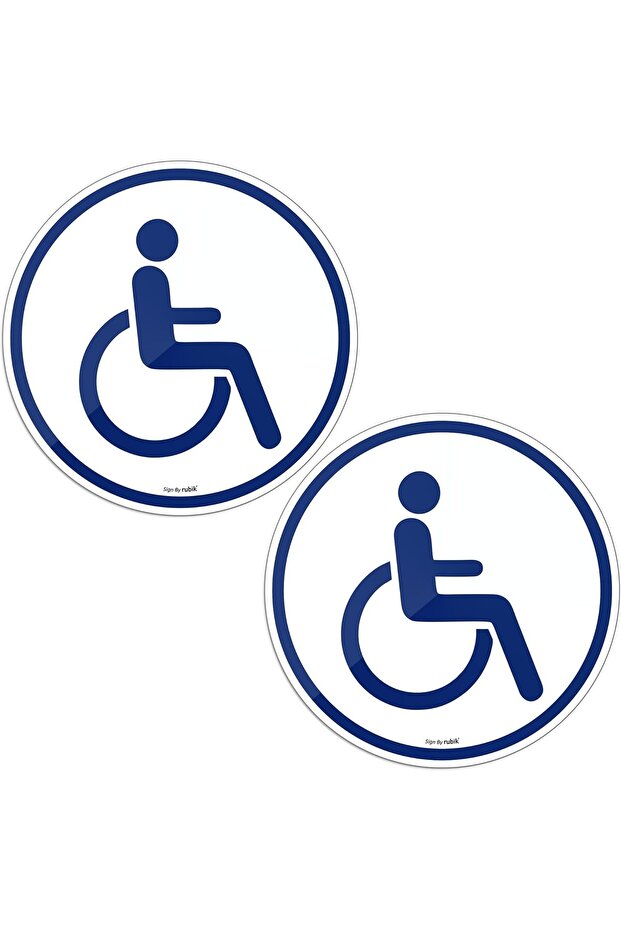 2 Pack Magnetic Disabled Handicap Car Sticker, Removable Reusable Sign for Steel Body 15cm Round