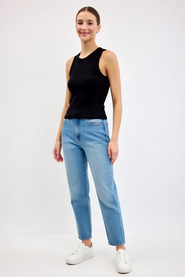 Women's Ribbed Halter Neck Stretchy Basic Undershirt - 6