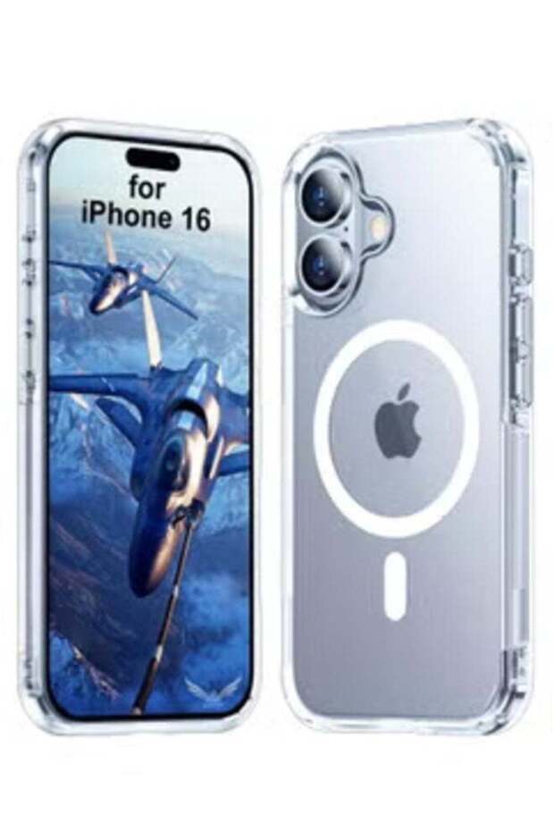 iPhone 16 6.1 inch Clear Magnetic Case – Slim Shockproof Design with Wireless Charging Support