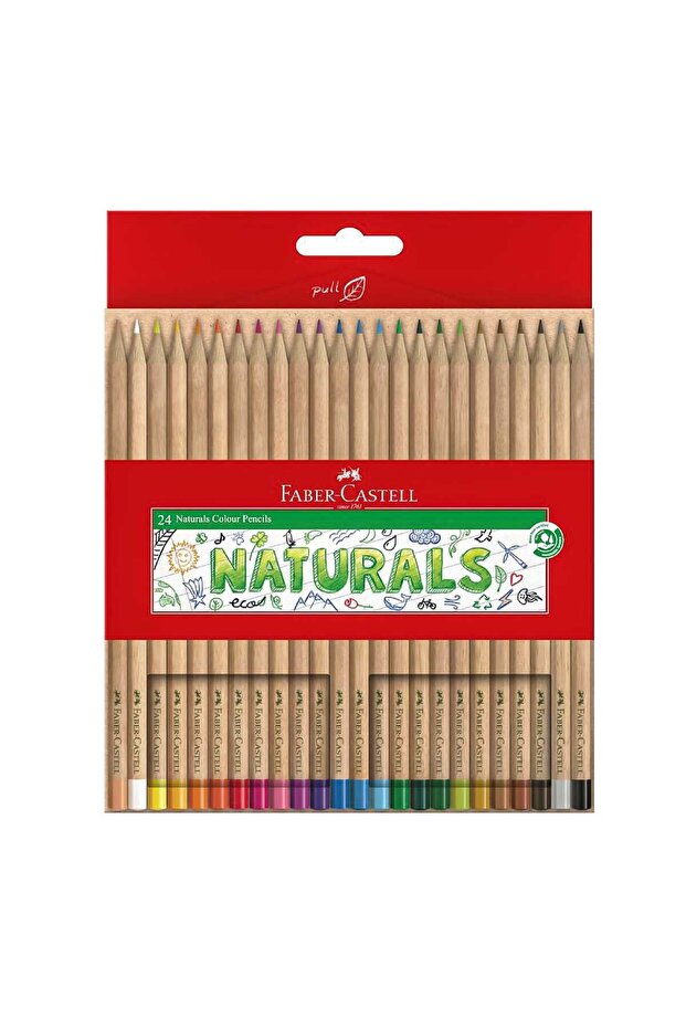 Faber-Castell Naturals Colour Pencils, Pack of 24