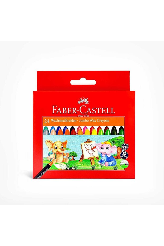 Faber-Castell Jumbo Wax Crayons 24 Pieces