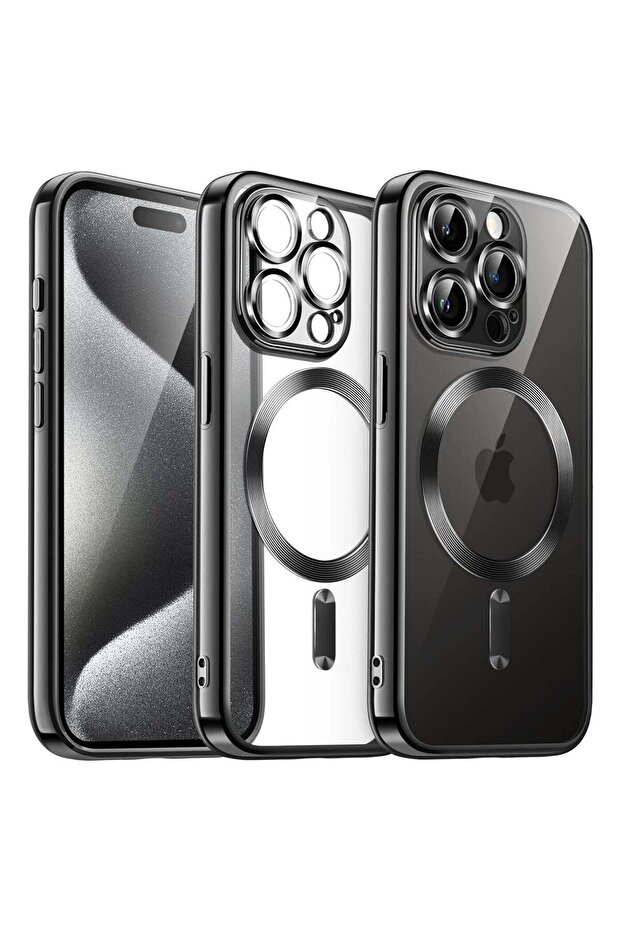 Case for iPhone 15 Pro Max 6.7-Inch, Camera Lens Full Protection, Compatible with MagSafe Wireless C