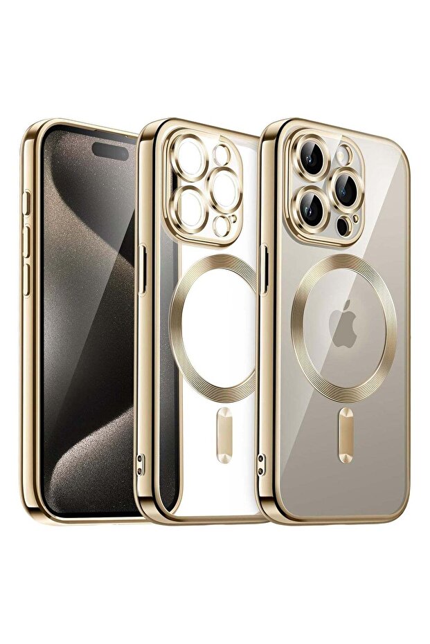 Electroplated Case for iPhone 15 Pro Max 6.7-Inch, Camera Lens Full Protection, Compatible with MagS