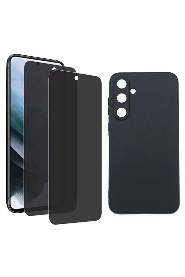 Case Compatible with Samsung galaxy a35 5g Case Cover & (2Pcs) Privacy Screen Protector Tempered Gla