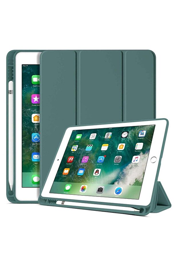 iPad 6th Generation Case, iPad 5th Generation with Pencil Holder, Premium Folio Folding Stand Smart