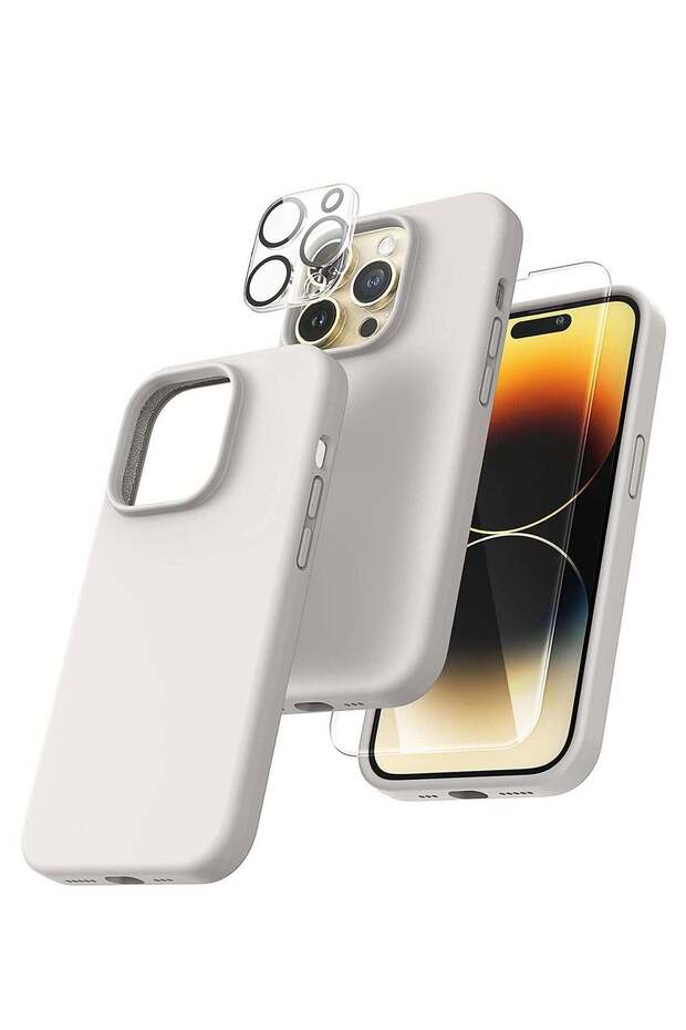 [5 in 1] for iPhone 14 pro max Case, with 2 Pack Screen Protector + 2 Pack Camera Lens Protector, Sl