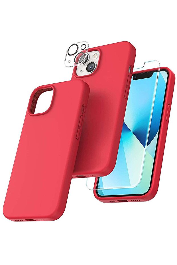 5 in 1 Designed for iPhone 14 Plus Case, with 2 Pack Screen Protector + 2 Pack Camera Lens Protector