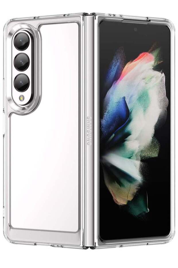 Case for Samsung Galaxy Z Fold 4 5G Clear TPU Four Corners Protective Cover Transparent Soft fundaCa