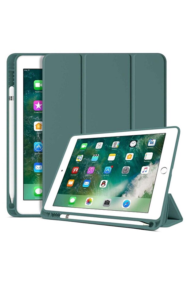 iPad 6th Generation Case, iPad 5th Generation with Pencil Holder, Premium Folio Folding Stand Smart