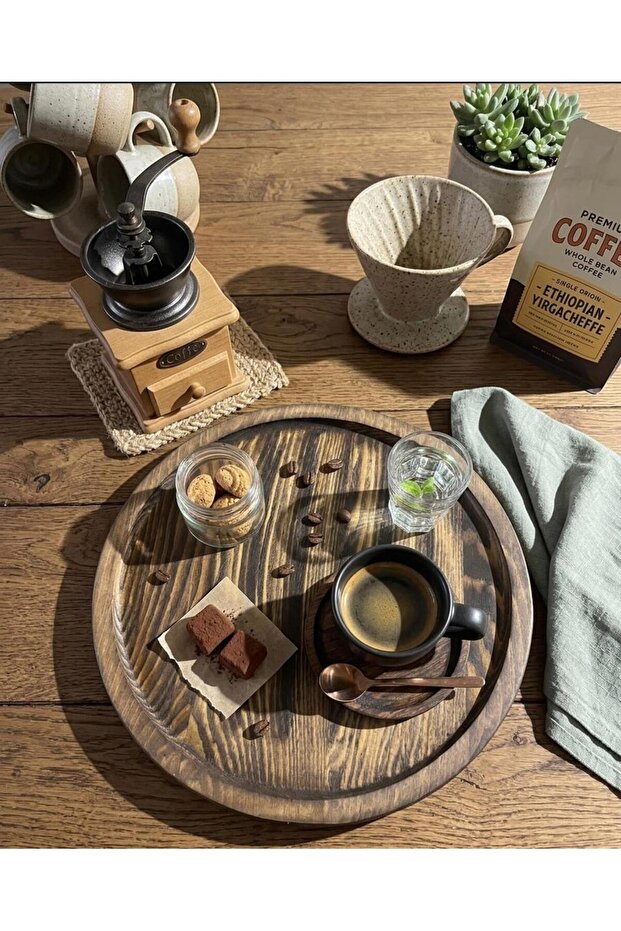 Wooden Plate and Presentation Tray 21 cm