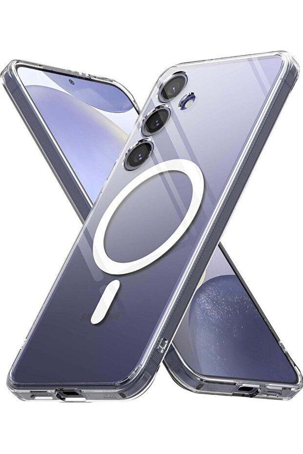 Fusion Magnetic [Compatible with MagSafe] Designed for Samsung Galaxy S24 Case, Transparent Shockpro