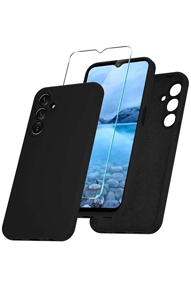 Samsung Galaxy A25 5G Case – Silicone Phone Case with 1 Screen Protector, Soft Anti-Scratch Microfib