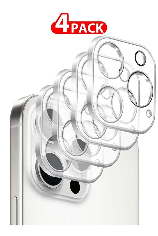 4-Pack iPhone 16 Pro Max Camera Lens Protector – Ultra HD Tempered Glass, 9H Hardness, Anti-Scratch,