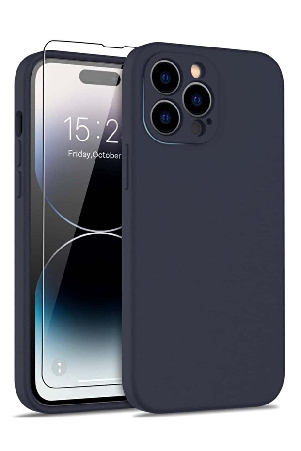 iPhone 14 Pro Max Case with Screen Protector,Enhance Camera Protection,Soft Flexible Silicone Gel Ru