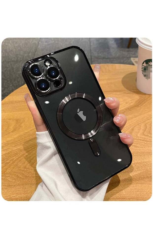 Magnetic Case for iPhone 15 Pro Max with Integrated Camera Lens Protector, [Compatible with MagSafe]