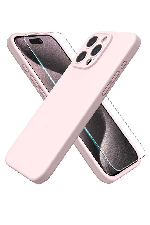 iPhone 15 Pro Max 6.7" Case – Pale Rosette, Silky-Soft Liquid Silicone, Shockproof Rubber, Inc