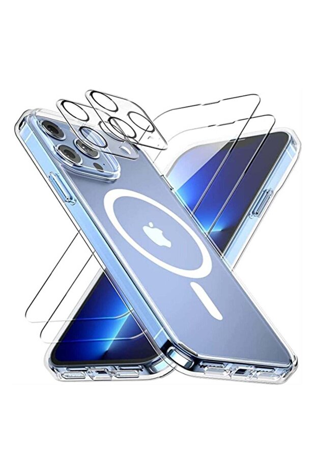 [1+2+2] Case for iPhone 14 Pro Max, 2 Pcs Tempered Glass Screen Protector + 2 Pcs Lens Protector, Sh