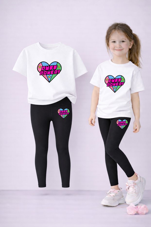 Leggings - T-Shirt Set Mother Daughter Combination 100% Cotton Flexible Comfortable Daily Sports Combination