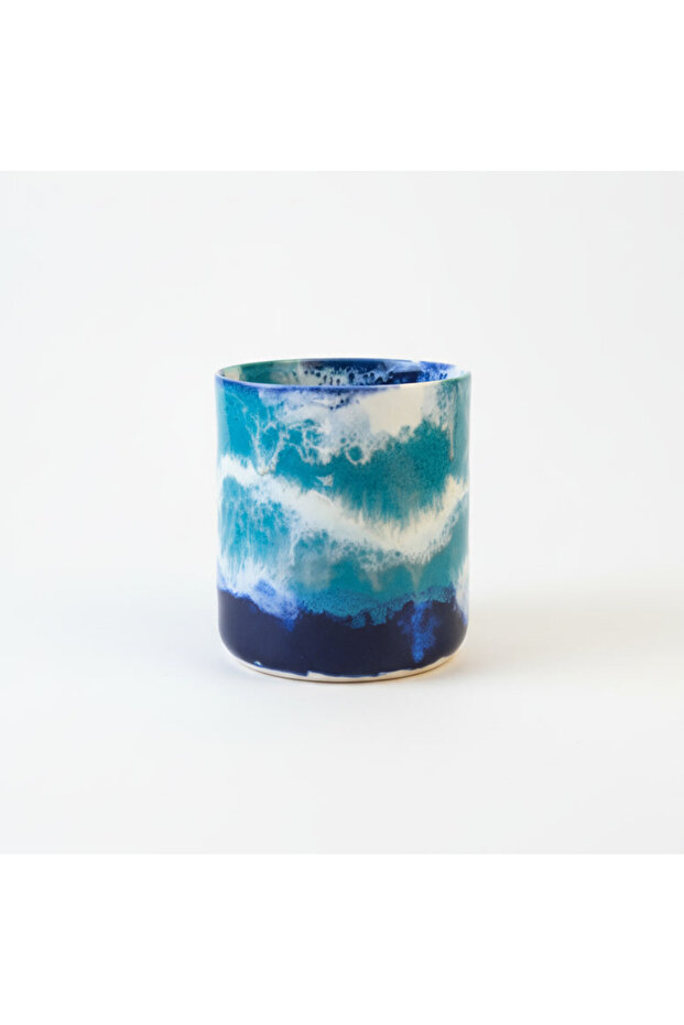 Luna Cup - Wave Series - Handmade Limoges Porcelain