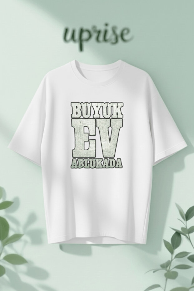 Big House in Quarantine Printed Cotton Oversize T-Shirt