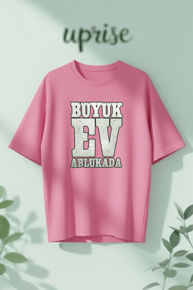 Big House in Quarantine Printed Cotton Oversize T-Shirt