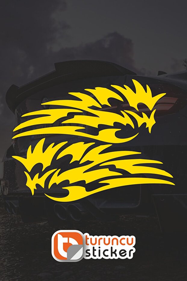 Wing Set (Right-Left) Sticker Label 17X7 cm – Vehicle – Motor – Laptop - Helmet Sticker Label