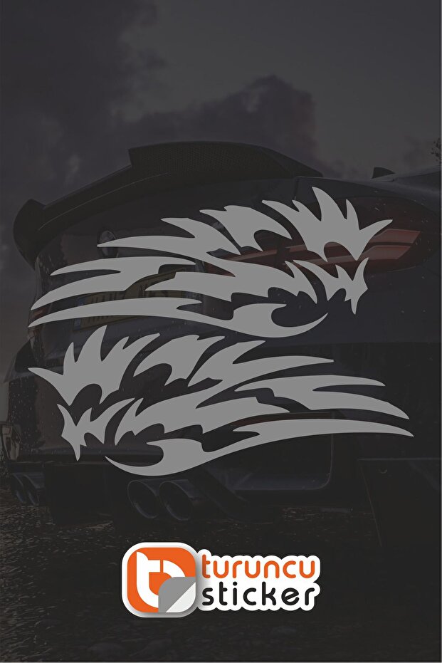 Wing Set (Right-Left) Sticker Label 17X7 cm – Vehicle – Motor – Laptop - Helmet Sticker Label