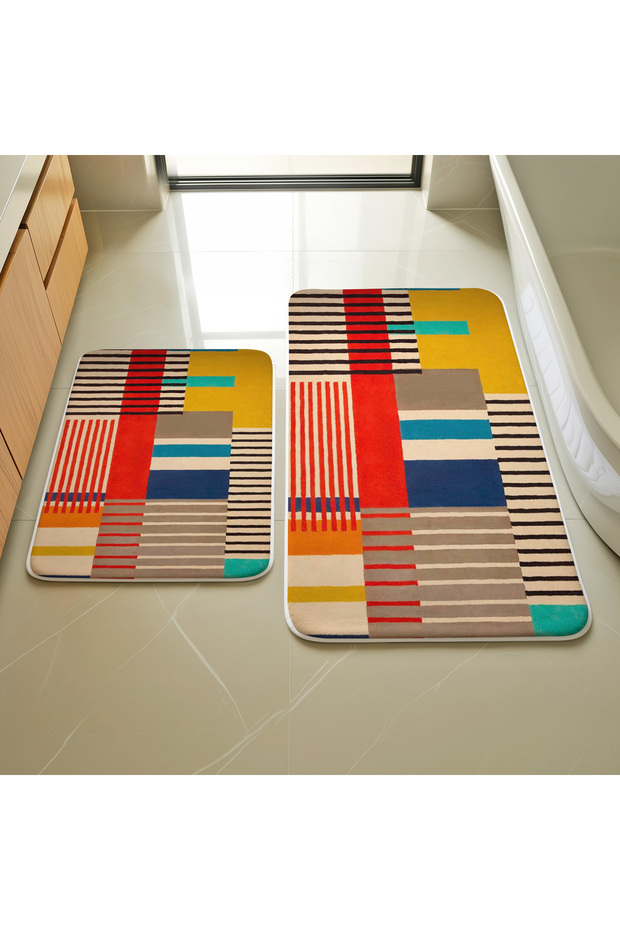 Geometric Pattern 2-Piece Mat Set M86