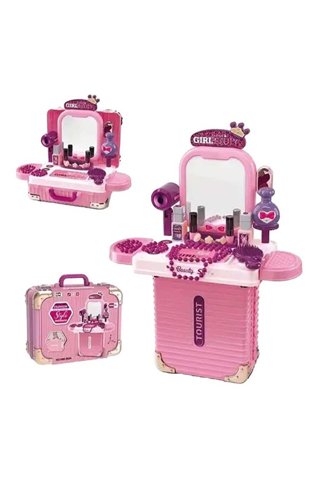 Z Star 3-in-1 Pretend Play Makeup Toy Set with Suitcase