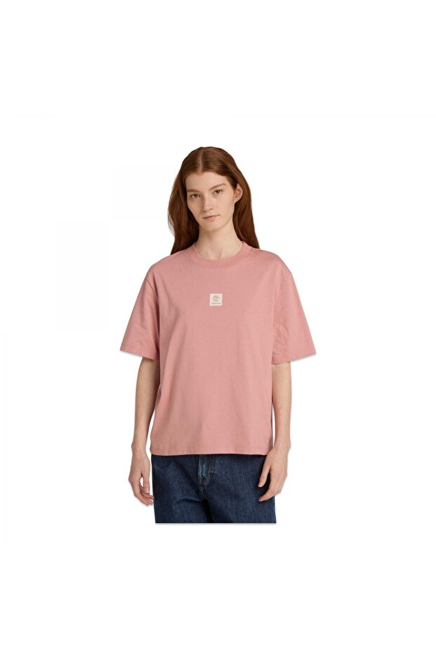 Tb0A5Rzx Stack Logo -Sleeve Tee Pink Women's T-Shirt