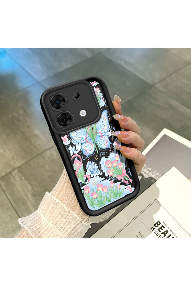 Infinix Zero 30 5g Compatible Shockproof Camera Protected Black Silicone Stylish Print Case