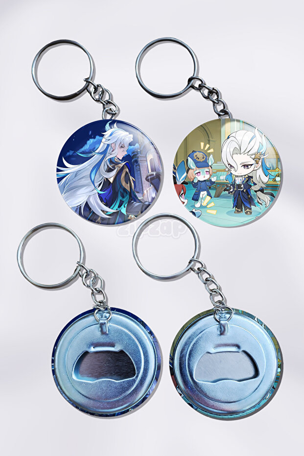 Neuvillette Genshin Impact Bag Ornament Keychain Charm (2 Pcs)