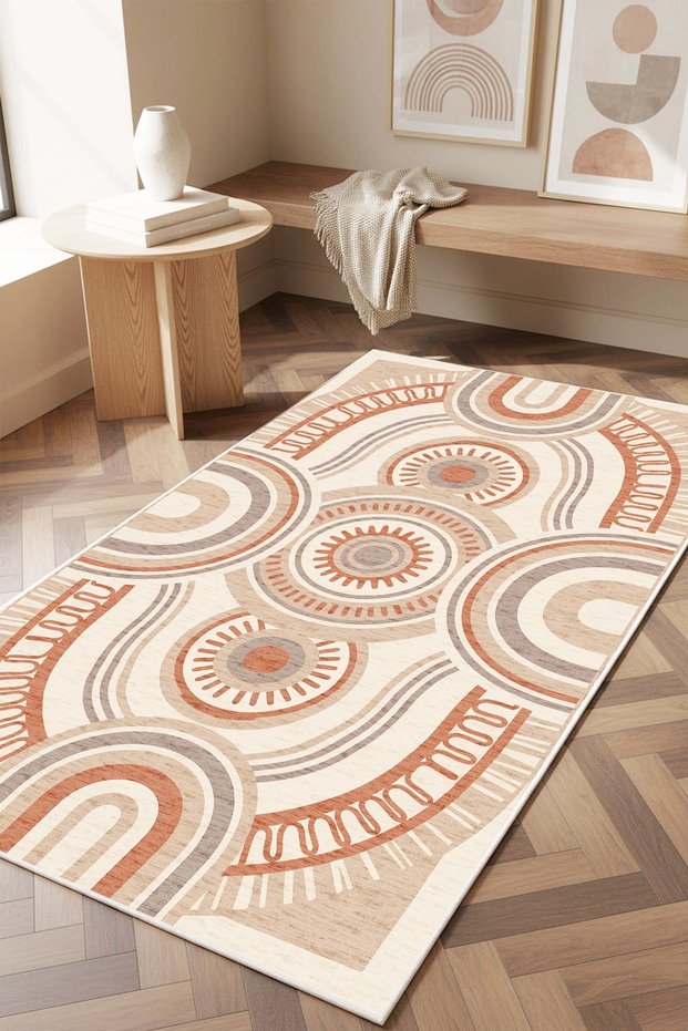 Machine Washable Non-Slip Base Stain-Resistant Digital Living Room Carpet Kitchen Carpet Rug and Runner