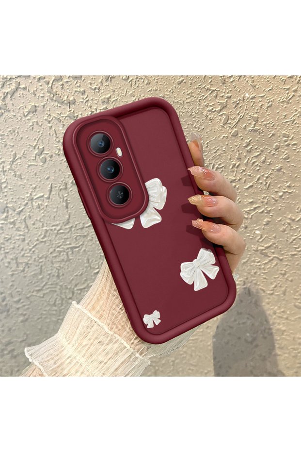 Realme C65 4g Compatible High Quality Bow Ribbon Silicone Phone Case