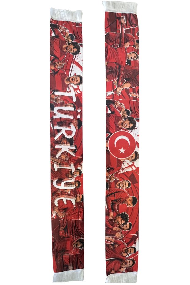 Fan Scarf Turkey Tribune Scarf Red White National Team Fan Scarf