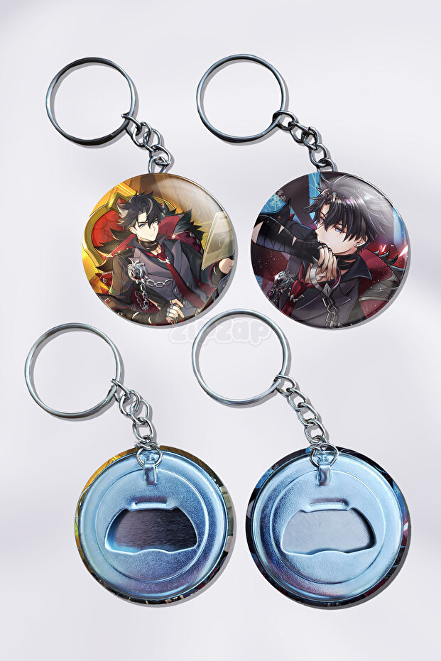 Wriothesley Genshin Impact Bag Ornament Keychain Charm (2 Pcs)