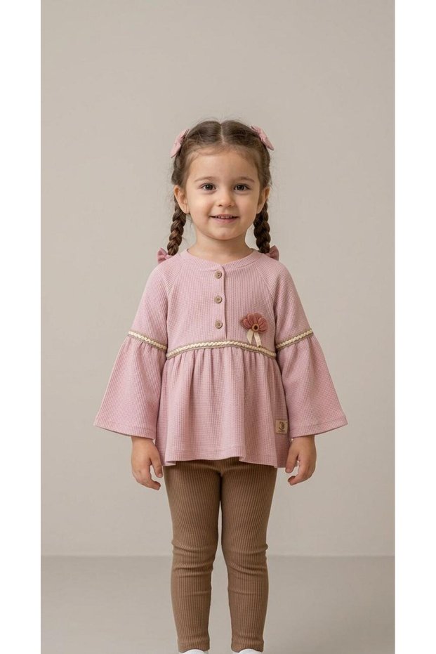 Dried Rose Flowers Tunic & Terry Tights Set