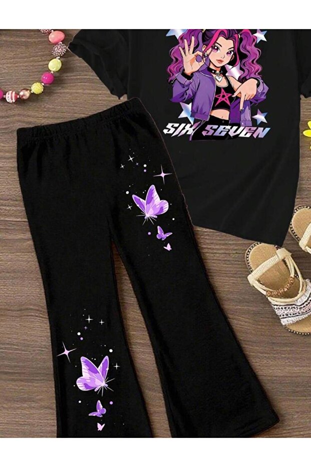 Girls' T-Shirt and Spanish Leggings Set