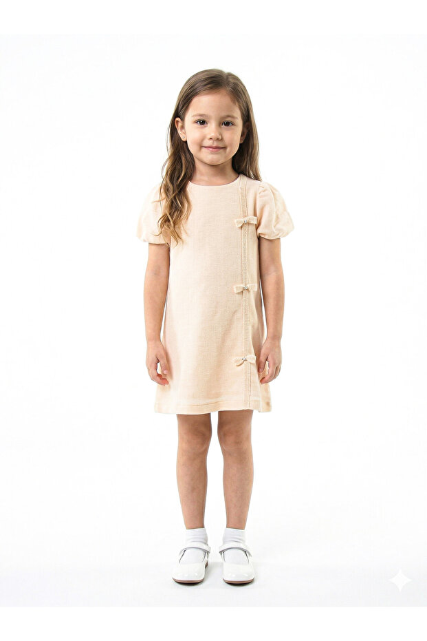Girl's Summer Dress 2-5 Years 53277 Beige