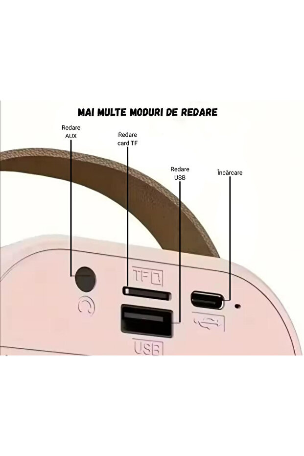Boxă Karaoke, Bluetooth 5.3, 2 microfoane wireless, roz - 6