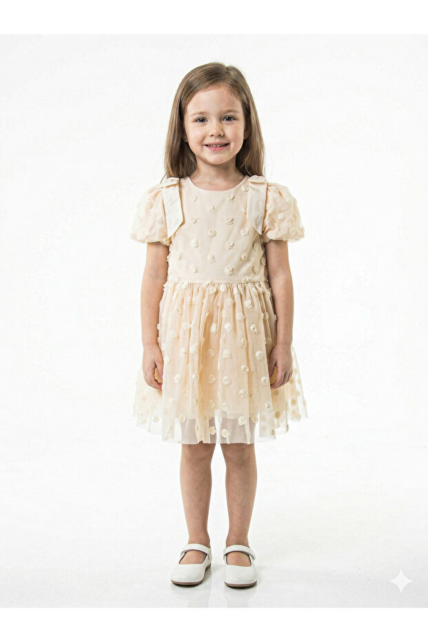 Girl's Summer Dress 2-5 Years 53228 Beige